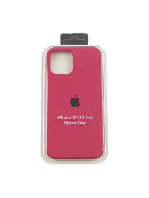 Чехол Silicone Case Full Cover iPhone 12/12 Pro Copy Rose Red (37)