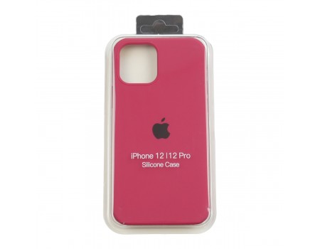 Чехол Silicone Case Full Cover iPhone 12/12 Pro Copy Rose Red (37)