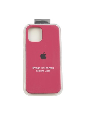 Чехол Silicone Case Full Cover iPhone 12 Pro Max Rose Red (37)