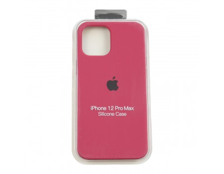 Чехол Silicone Case Full Cover iPhone 12 Pro Max Rose Red (37)