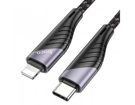 Кабель Hoco U95 Freeway PD charging data cable for Lightning Black