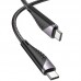 Кабель Hoco U95 Freeway PD charging data cable 60W for Type-C to Type-C Black