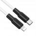 Кабель Hoco X21 Plus Silicone PD charging data cable for Lightning 1m Black&amp;White