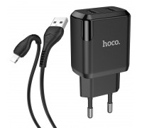 МЗП Hoco N7 Speedy dual port charger set Lightning ( EU ) Black