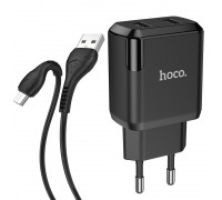 МЗП Hoco N7 Speedy dual port charger set Micro ( EU ) Black