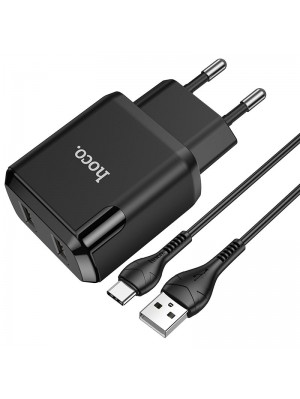 СЗУ Hoco N7 Speedy dual port charger set Type-C ( EU ) Black