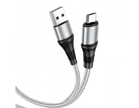 Кабель Hoco X50 Excellent charging data cable for Micro Gray