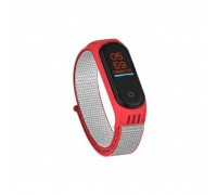 Ремінець Nylon Mi Band 5/6 Red Pink (18)