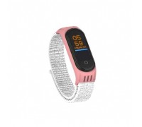 Ремешок Nylon Mi Band 5/6 Pink White (11)