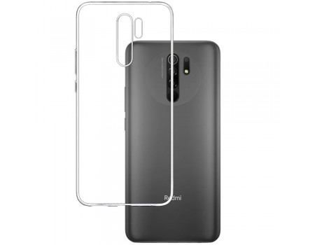 Чехол Silicone Case WS Xiaomi Redmi 9/Poco M2 Прозрачный