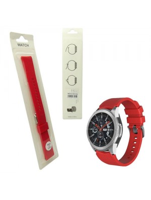 Ремешок Silicone Lines 20 mm Watch Active/Galaxy S4 42 mm/Gear S2/Xiaomi Amazfit Red