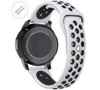 Ремінець Nike Sport 22mm Samsung Watch Gear S3/Xiaomi Amazfit White/Black (S)