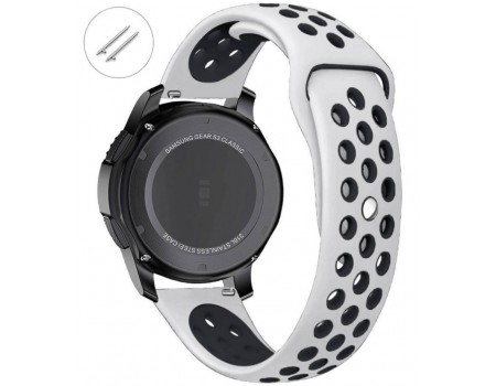 Ремінець Nike Sport 22mm Samsung Watch Gear S3/Xiaomi Amazfit White/Black (S)