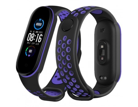 Ремешок Nike Sport Mi Band 5/6 Black/Violet