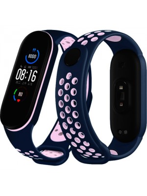 Ремешок Nike Sport Mi Band 5/6 Dark Blue/Pink