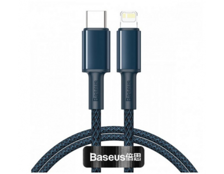 Кабель Baseus High Density Braided Fast Charging Data Cable Type-C to iP PD 20W 1m Blue