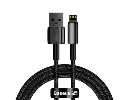 Кабель Baseus Tungsten Gold Fast Charging Data Cable USB to Lightning 2.4A 1m Black