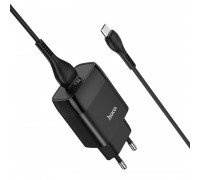 МЗП Hoco C72Q Glorious single port QC3.0 charger ( EU ) ( With Micro USB Cable ) Black