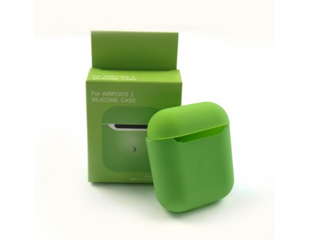 Чехол Silicone Case Airpods 1/2 Bean Green