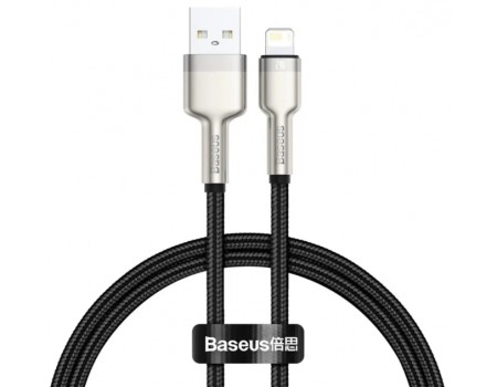 Кабель Baseus Cafule Series Metal Data Cable USB to IP 2.4A 0.25m Black