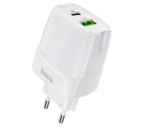 МЗП Hoco C85A Bright dual port PD20W + QC3.0 charger White