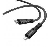 Кабель Hoco X67 Nano PD silicone charging data cable Type-C to Lightning black
