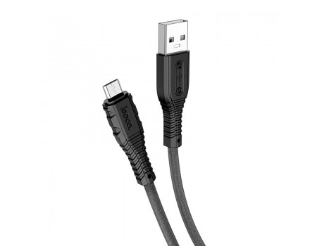 Кабель Hoco X67 Nano silicone charging data cable for Micro black