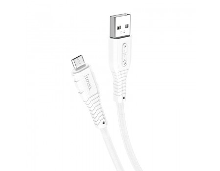 Кабель Hoco X67 Nano silicone charging data cable for Micro white