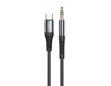 Кабель AUX XO NB-R193B Type-C to 3,5mm adapt audio Black