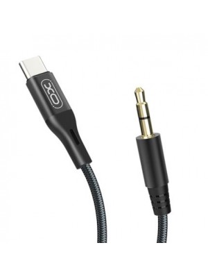 Кабель AUX XO NBR155B Type-C to 3,5mm adapt audio USB cable Black