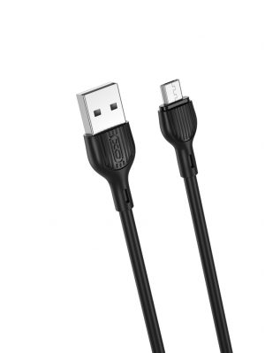 Кабель XO NB200 2.1A USB cable for micro 1M Black