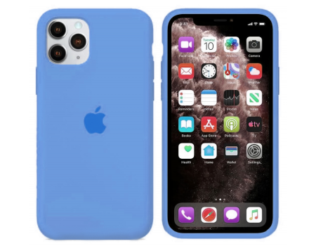 Чехол Silicone Case Full Cover iPhone 11 Pro Max Copy Cornflower (53)