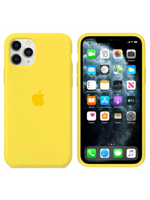 Чехол Silicone Case Full Cover iPhone 11 Pro Max Copy Canary Yellow (50)