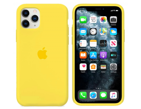 Чехол Silicone Case Full Cover iPhone 11 Pro Max Copy Canary Yellow (50)