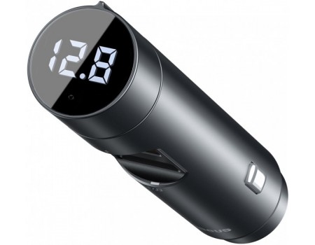 FM-трансмітер Baseus Energy Column Car Wireless MP3 Charger ( PPS Quick Charger-English ) Dark Grey