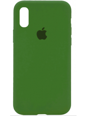 Чехол Silicone Case Full Cover iPhone X/XS Copy Army Green (45)