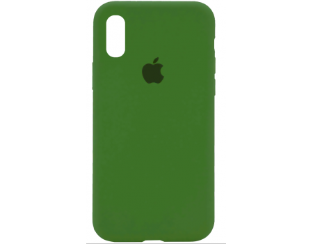 Чехол Silicone Case Full Cover iPhone X/XS Copy Army Green (45)