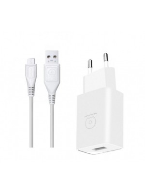 МЗП WUW T28 2.4A USB with Micro Cable White
