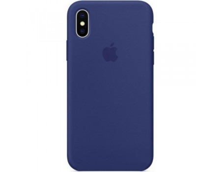 Чехол Silicone Case Full Cover iPhone XS Max Copy Navy Blue (20)