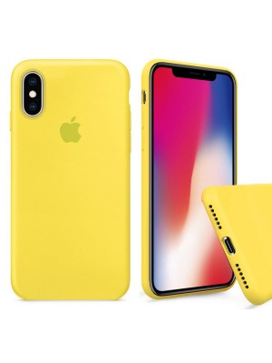 Чехол Silicone Case Full Cover iPhone XS Max Copy Canary Yellow (50)