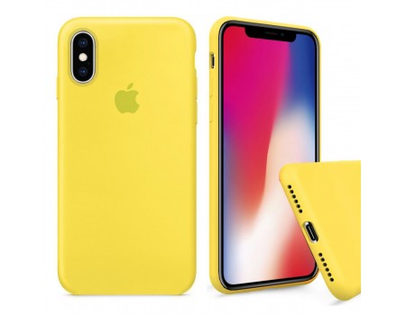 Чехол Silicone Case Full Cover iPhone XS Max Copy Canary Yellow (50)