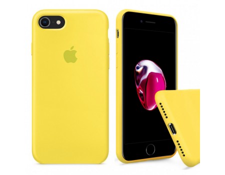 Чехол Silicone Case Full Cover iPhone 7/8 Copy Canary Yellow (50)