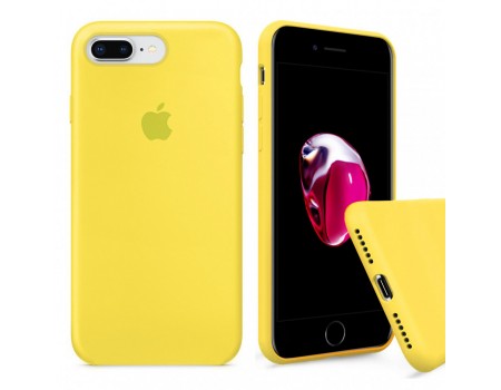 Чехол Silicone Case Full Cover iPhone 7/8 Plus Copy Canary Yellow (50)