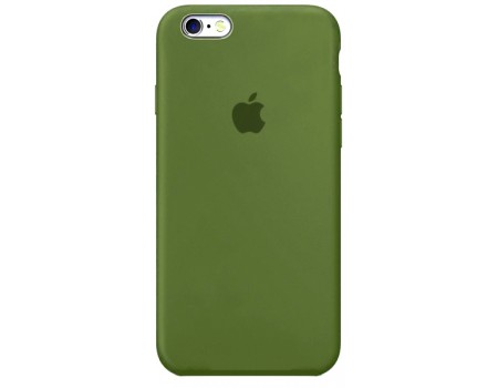 Чехол Silicone Case Full Cover iPhone 6/6S Copy Army Green (45)