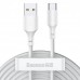 Кабель Baseus Simple Wisdom Data Cable Kit USB to Type-C 5A ( 2PCS / Set ) 1.5m White