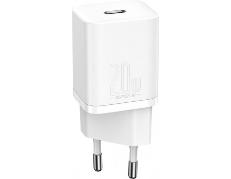 Сетевое зарядное устройство Baseus Super Si Quick Charger 1C 20W EU White