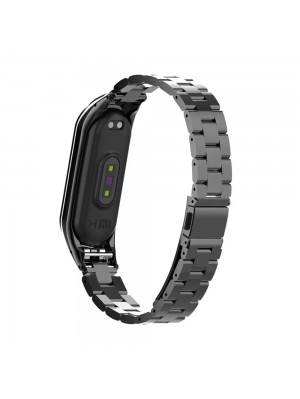 Ремешок Steel Strap Mi Band 3/4/5/6 Black