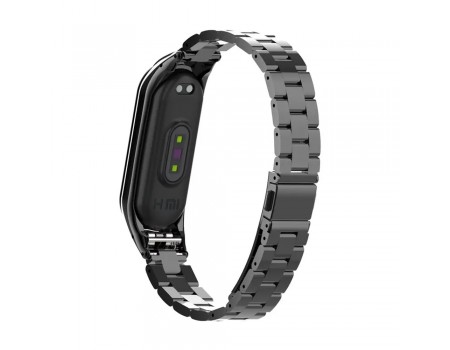 Ремешок Steel Strap Mi Band 3/4/5/6 Black