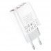 Сетевое зарядное устройство Hoco C93A Easy charge 3-port digital display charger(EU) White