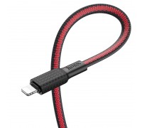 Кабель Hoco X69 Jaeger charging data cable Lightning Black &amp; Red